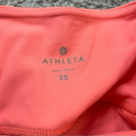 Athleta Leggings Womens Extra Small Bright Neon Pink Basic Fitness Training - Picture 2 of 3